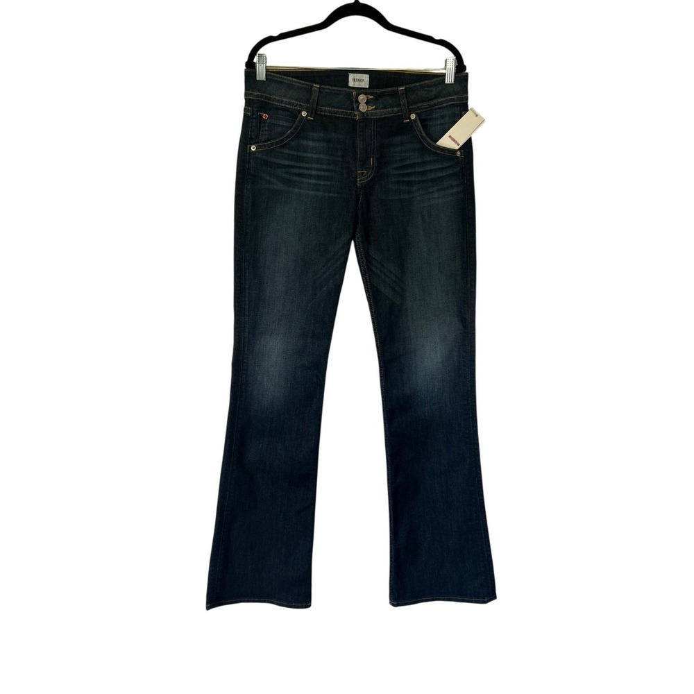 New Hudson Y2K Signature Midrise Bootcut Jeans 31 Deadstock Dark Wash Union Jack